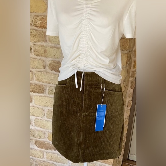 Samsoe Samsoe Moonstone Stretch Organic Cotton Corduroy Skirt NWT - Picture 2 of 8